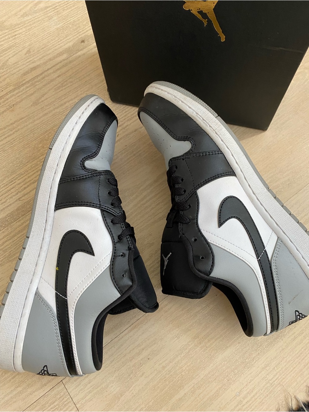 Jordan Low-Top Sneakers in Black and Gray - Picture 2 of 4